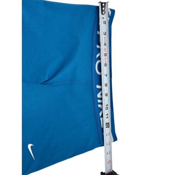 NEW Nike Pro 3” Dri-Fit Blue Training Spandex Short SizeM Logo Elastic Waistband - Picture 6 of 10
